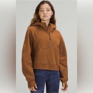 Lululemon Women’s Scuba Oversized Half Zip Hoodie Size M/L Cooper Brown
